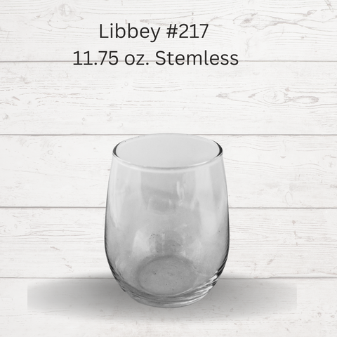 Libbey 217 12 oz. Customizable Stemless White Wine Glass - 12/Case